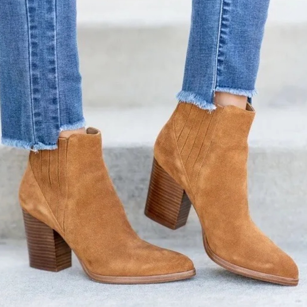 Marc Fisher Gadri Suede Block Heel Bootie